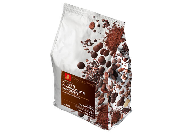 Sjokoladebiter bakefast 45% - 4kg Ren kakaosmak, balansert, god sødme 