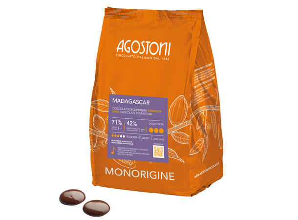 Madagascar 71% sjokolade - 4kg Intens kakao, balansert, frukt & vanilje 