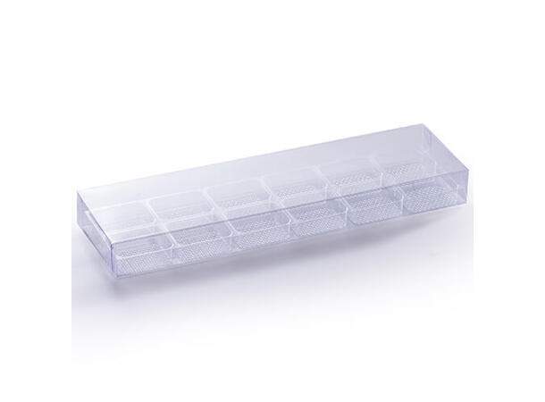 Konfekteske 12 biter transparent - 25stk 220 x 65 x H20mm 