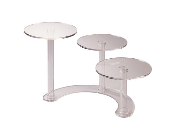 Kakestativ Loop - 3 plater x Ø26cm Total størrelse: 65 x 45 x H26cm 