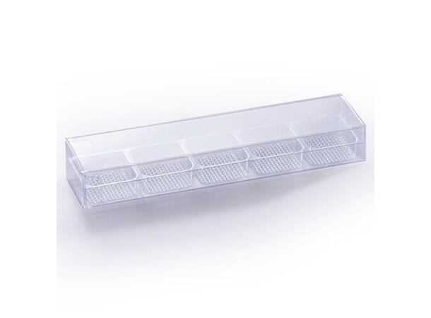 Konfekteske 5 biter transparent - 25stk 160 x 40 x H20mm 