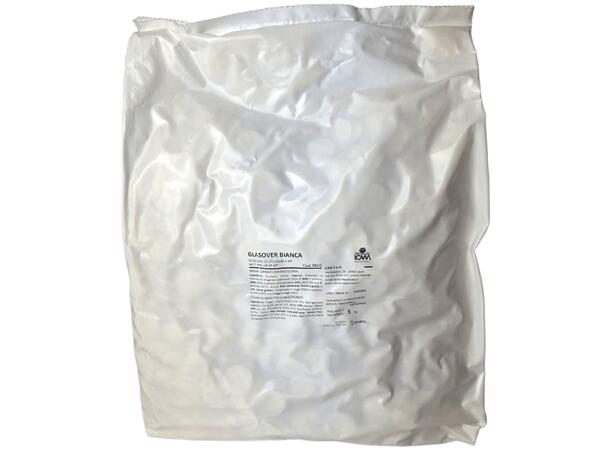 Glasover hvit non-temp sjokolade - 5kg Rik melkesmak, hint av vanilje 