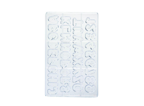 Konfektform polykarbonat Alfabetet A-Z Ca. 2 x 3cm 