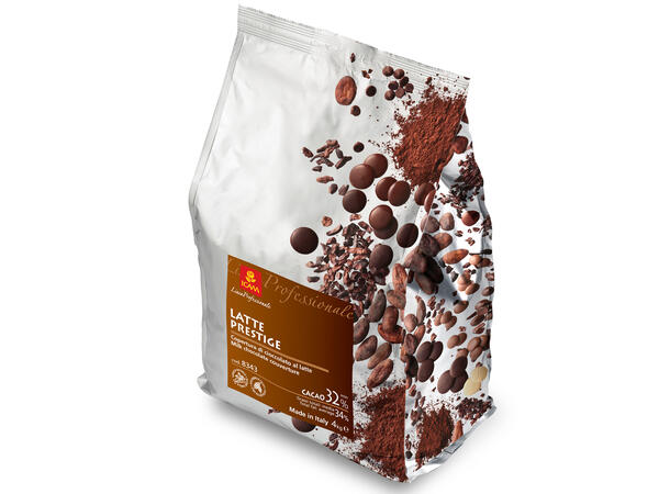 Prestige 32% sjokolade - 4kg Rund melkesmak og kakao, balansert 