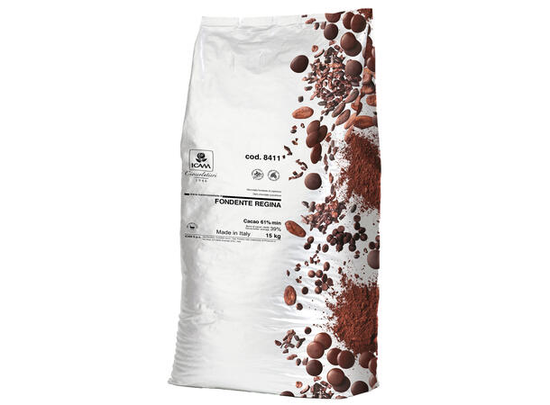 Regina 61% sjokolade - 15kg Intens aroma, balansert kakaosmak 