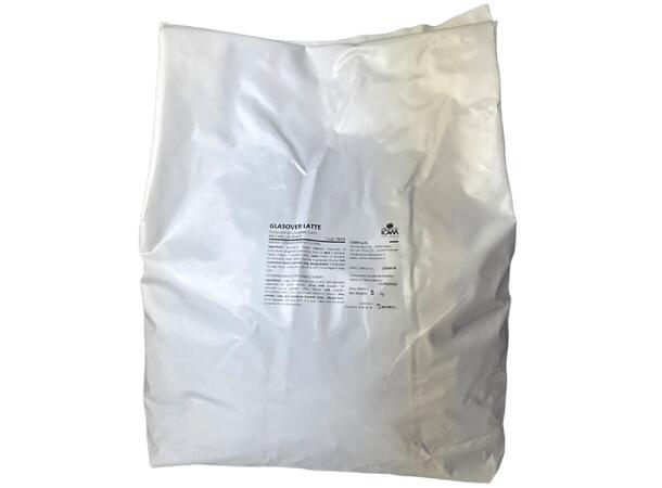 Glasover melk non-temp sjokolade - 5kg Kakaosmak, glossy overflate 