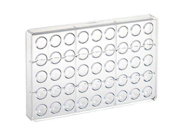 Konfektform polykarbonat Ø20mm halvkule 