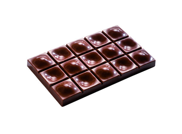 Støpeform sjokoladeplate polykarbonat 117 x 71 x H31mm - 80g x 3 