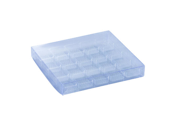 Konfekteske 20 biter transparent - 25stk 160 x 150 x H20mm 
