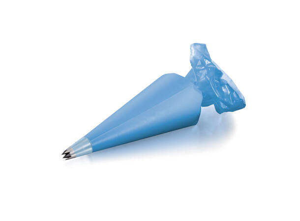 Sprøytepose blå 55cm - 100stk Non-slip matt overflate, 80my 