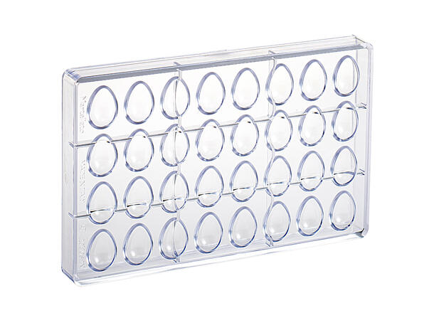 Konfektform polykarbonat 3D Egg 22 x H32mm - 7gr x 32 