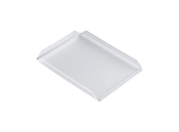 Displaybrett / Servering 17x23xH2cm Hvitt plexiglass 