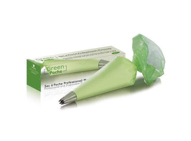 Sprøytepose grønn 55cm - 100stk Non-slip belegg, 80my 