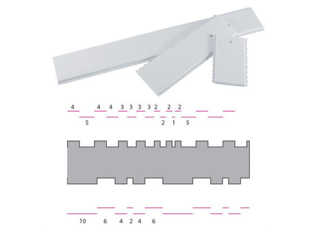 Strukturskrape 17cm bredde 