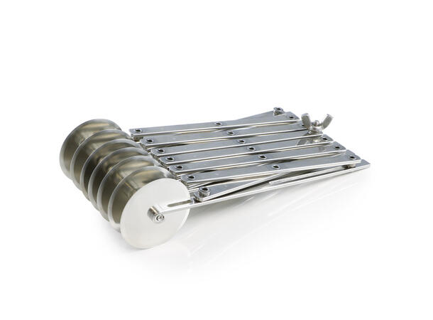 Deigkutter med 7 hjul - rette blader 1 til 12cm justering, Ø5,5cm hjul 