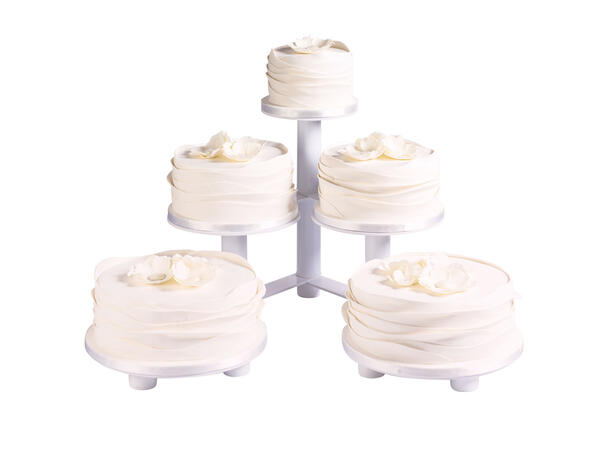 Kakestativ 5 nivåer 1xØ20, 2xØ26, 2xØ32cm - 100 x 53 x H39cm 