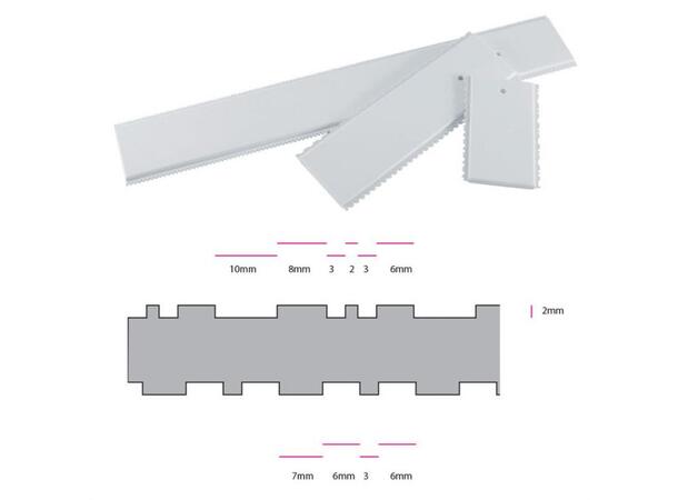 Strukturskrape 34cm bredde 