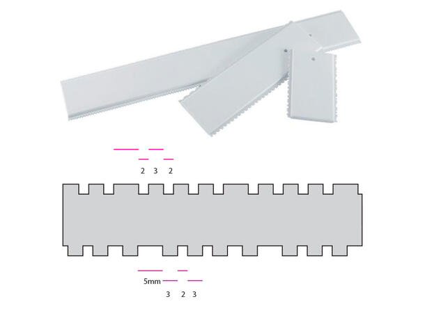 Strukturskrape 34cm bredde 