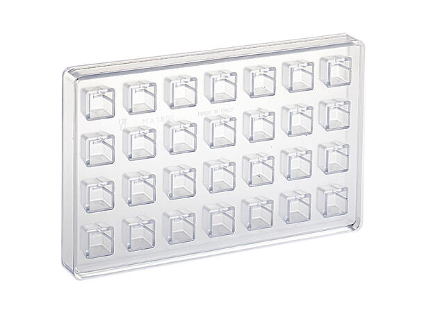 Konfektform polykarbonat 1800 21 x 21 x H18mm - 8ml x 28 