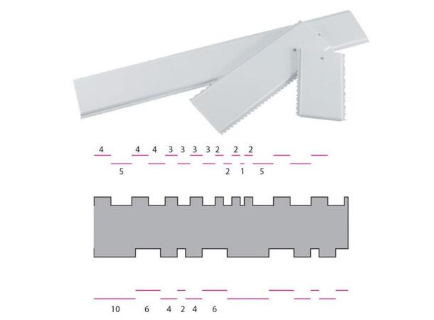 Strukturskrape 34cm bredde 