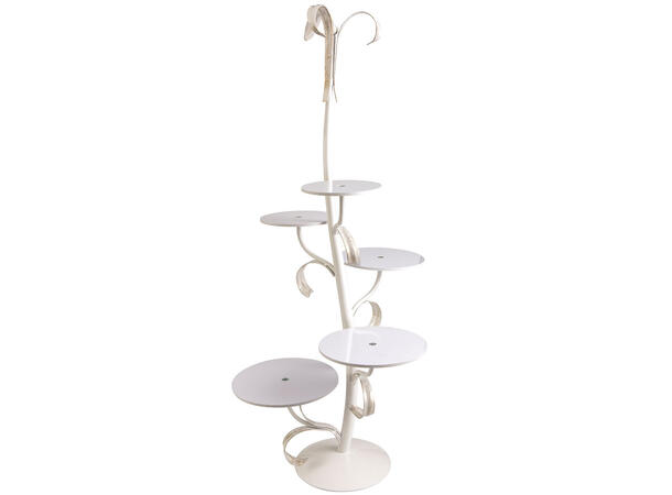 Kakestativ Romantic - 5 nivåer Ø20, 22, 26, 28, 30cm - H:125cm 