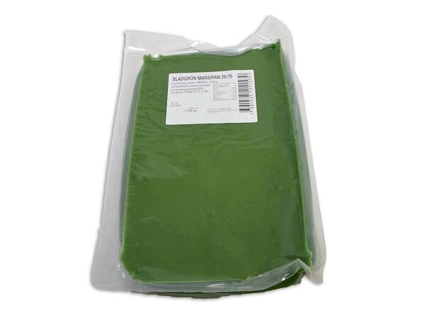 Overtrekksmarsipan mørk grønn 25/75 2,5kg Azo fri 