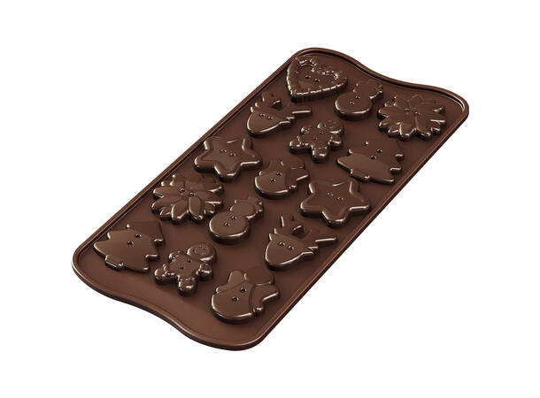Konfektform silikon - SCG41 Xmas Button 35 x 35 x H6mm - 4ml x 15 