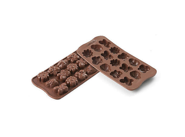 Konfektform silikon - SCG24 Choco Spring 36 x 26 x H15mm - 7ml x 15 