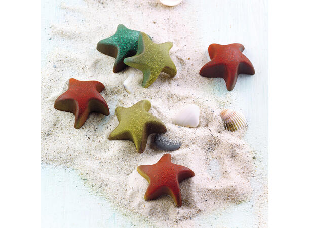 Konfektform silikon - SCG42 Starfish 34 x 34 x H15mm - 6ml x 14 