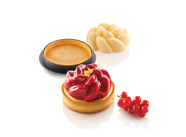 Kit Tarte Ring Fleur Ring: Ø80mm - Silikonform: Ø74 x H35mm 