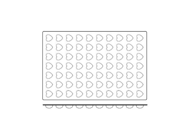 SQ032 Mini Cuori 36 x 39 x H16mm - 11ml x 70 