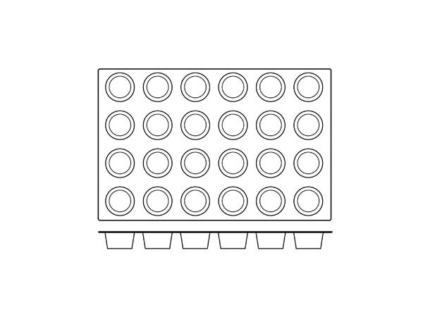 SQ009 Muffin - 60 x 40cm Ø69 x H39mm - 122ml x 24 