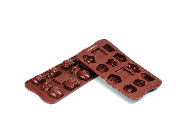 Konfektform silikon - SCG17 Tea time 44 x 28 x H15 - 10ml x 12 
