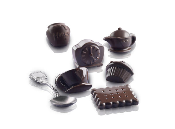 Konfektform silikon - SCG17 Tea time 44 x 28 x H15 - 10ml x 12 