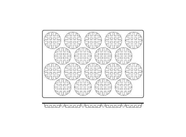 SQ051 Waffel Round Ø90 x H24mm - 107ml x 18 
