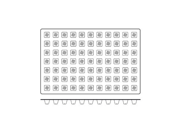 SQ046 Mini Pyramid 28 x 28 x H25mm - 11ml x 77 